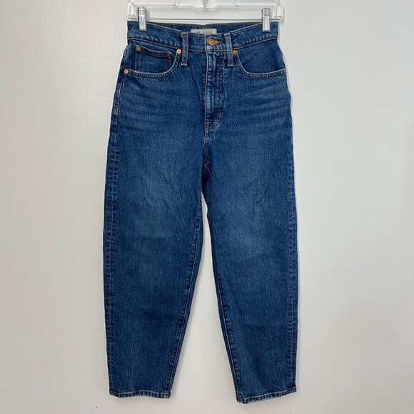 MADEWELL-‎ Balloon Jeans in Ellisboro Wash Dark Denim 80s Classic Size 25 - Picture 1 of 6